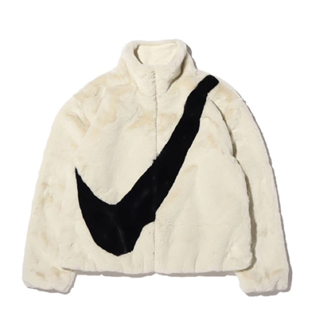 Nike Cream and Black Jacket
